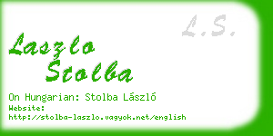laszlo stolba business card